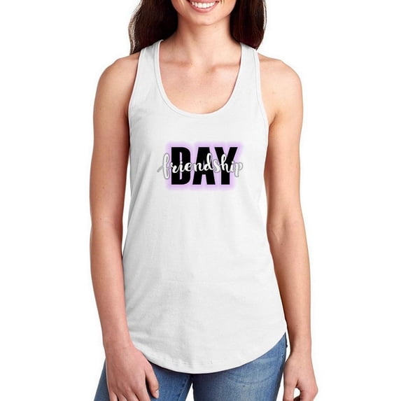 Friendship Day Big Bold Text Racerback Tank Women -Image by Shutterstock, Female x-Large