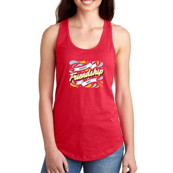 Friendship Day Color Drops Racerback Tank Women -Image by Shutterstock, Female x-Large