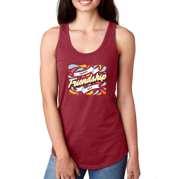 Friendship Day Color Drops Racerback Tank Women -Image by Shutterstock, Female x-Small