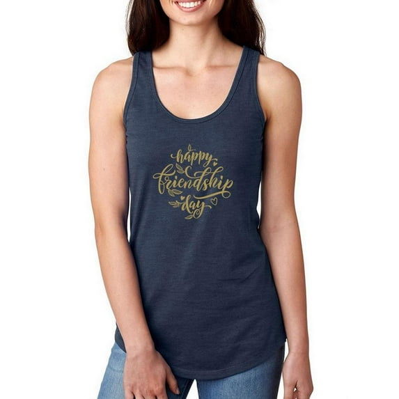 Friendship Day Golden Nature Racerback Tank Women -Image by Shutterstock, Female Large