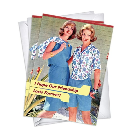 Friendship Forever Funny Best Friend's Birthday Cards | 1 Pack Single (5x7)