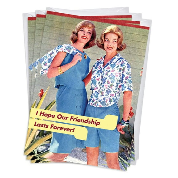 Friendship Forever Funny Best Friend's Birthday Greeting Cards | 3 Pack Set (5x7)