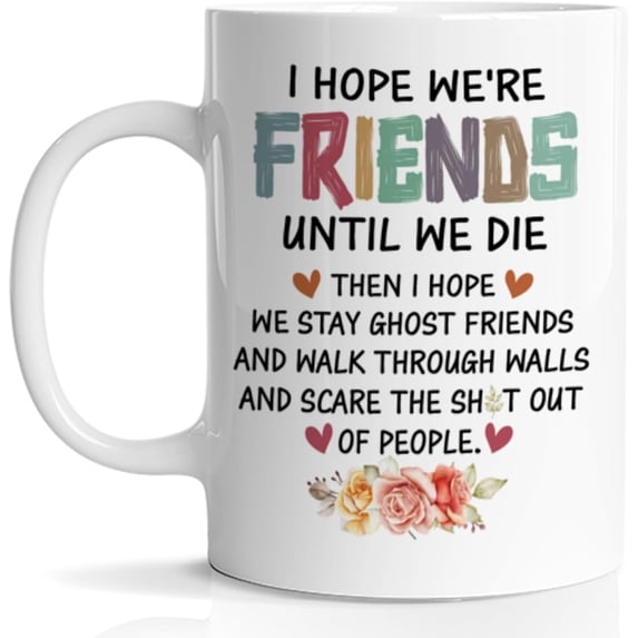 Friendship Funny Coffee Mug Gifts for Bestie Best Friends Soul Sister BFF, Funny Mug Gift for Friends Birthday Christmas Graduation, 11 Oz Ceramic Cup