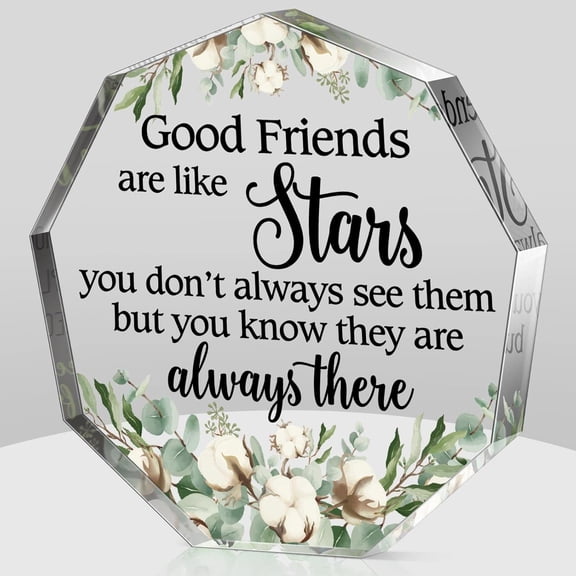 Friendship Gift for Women Girls Birthday Going Away Gifts Best Friend Acrylic Plaque for Coworker Retirement Friendship Keepsake Decor