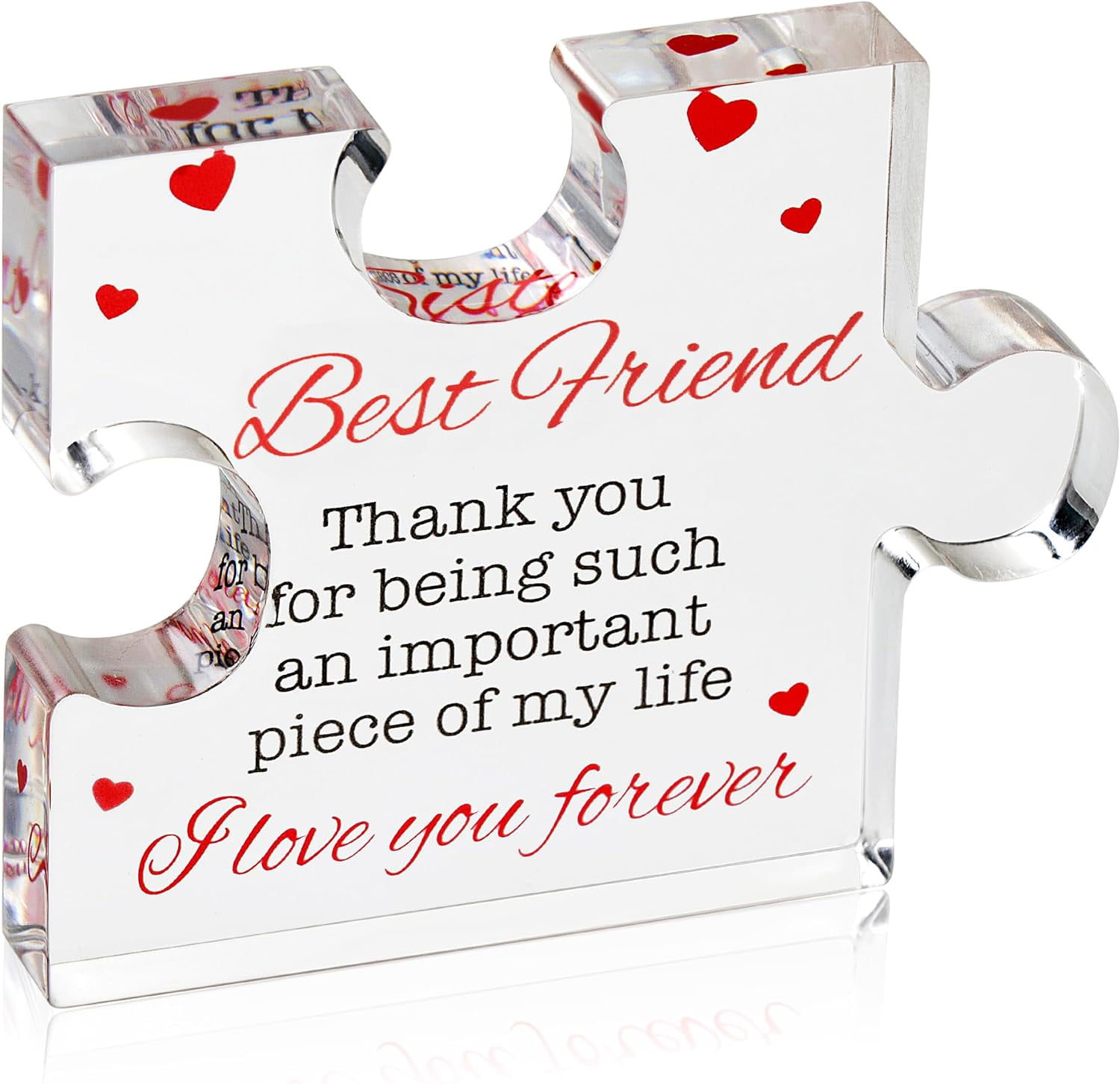 Friendship Gifts - Acrylic Block Puzzle Friendship Gift for Her - Long ...