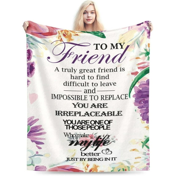 Friendship Gifts Blanket, Birthday Gifts for Best Friend Woman Bestie Gifts for Women 40” x 50”