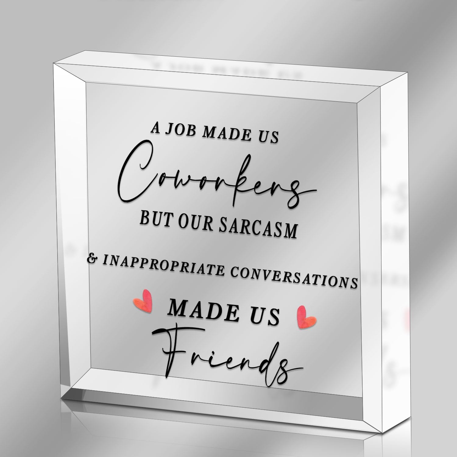 Funny Coworker Gift – ‘Born To Slay, Forced To Work’ Office Desk Decor For Women, Emotional Support Gift