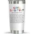 thumbnail image 1 of Friendship Gifts For Women Friends - Christmas, Thanksgiving, Birthday Gifts For BFF, Work Bestie, Gift For Coworkers, Soul Sister Gifts - 20oz Insulated Stainless Steel Tumbler, 1 of 6