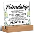 thumbnail image 1 of Friendship Gifts for Friends - Friendship Gift for Men Women Friends - Friendship Gift Ideas - Friendship Clear Desk Decorative Sign Home Decor Friends Acrylic Sign, 1 of 7
