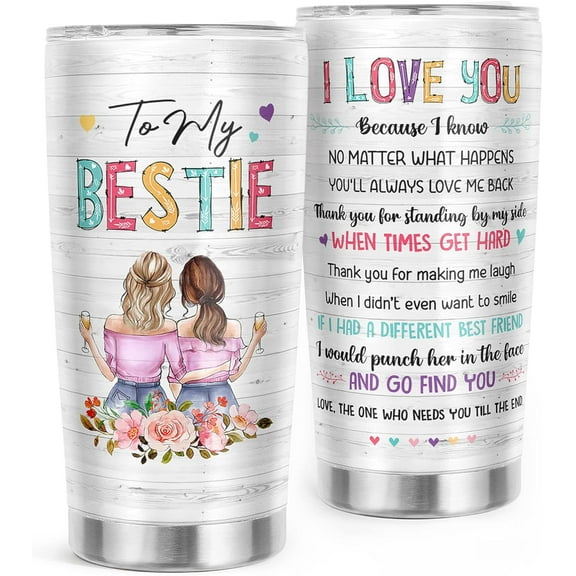 Friendship Gifts for Women Friends - Mothers Day Gifts for Friends, Birthday Day Gifts for Friends Female, Birthday Gifts for Women Friendship - Bestie Gifts for Best Friends Women - 20 Oz Tumbler
