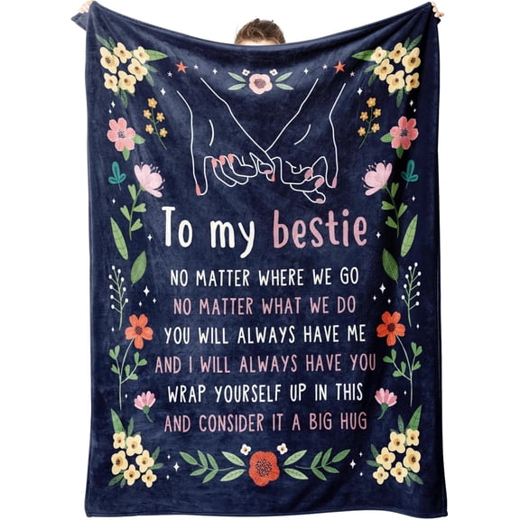 Friendship Gifts for Women Mothers Day, Best Friend Birthday Gifts for Women, Best Friend Blanket Gift, to My Bestie Throw Blanket for Christmas