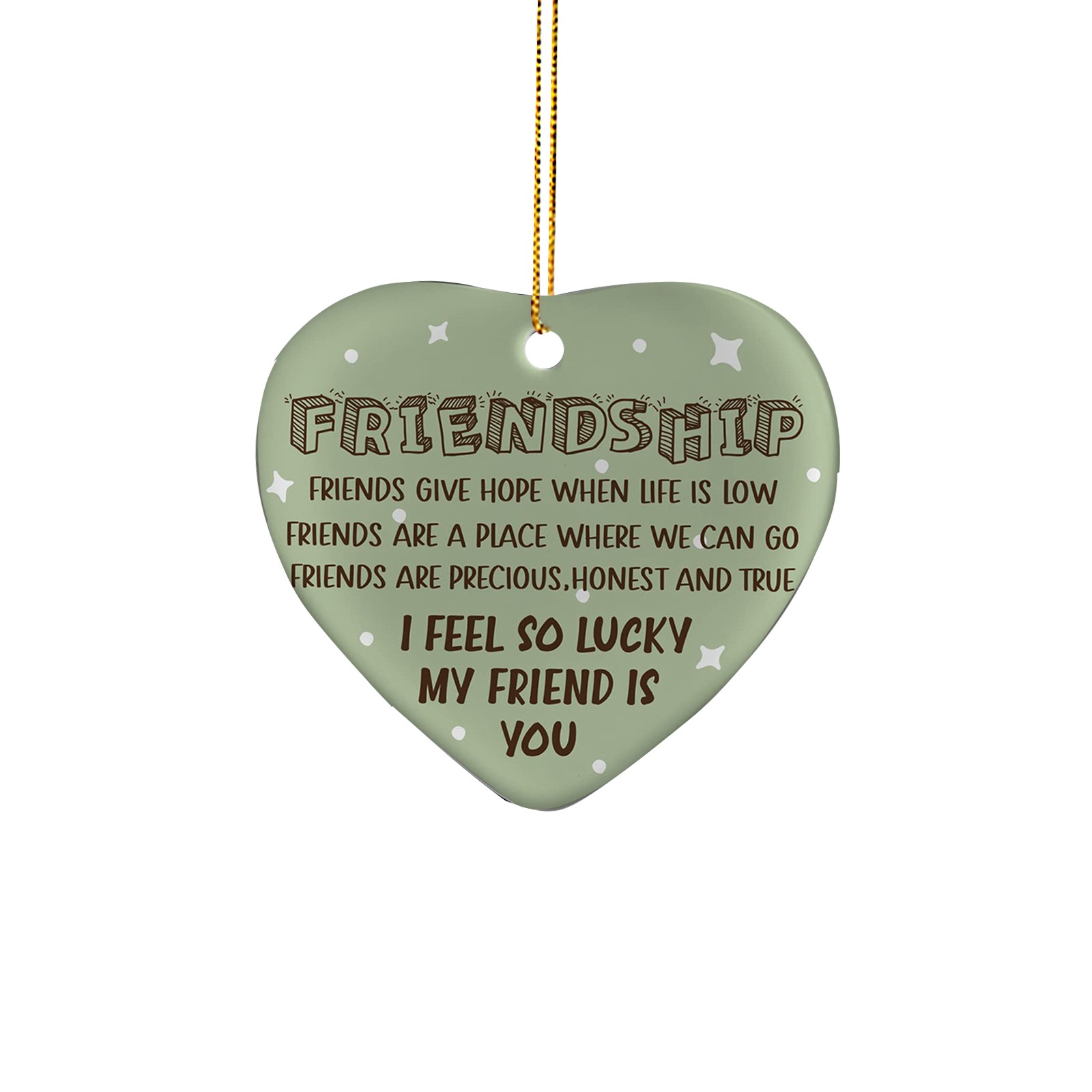 💕Friendship Heart Sympathy Gift Acrylic Pendant Heartfelt Sister's