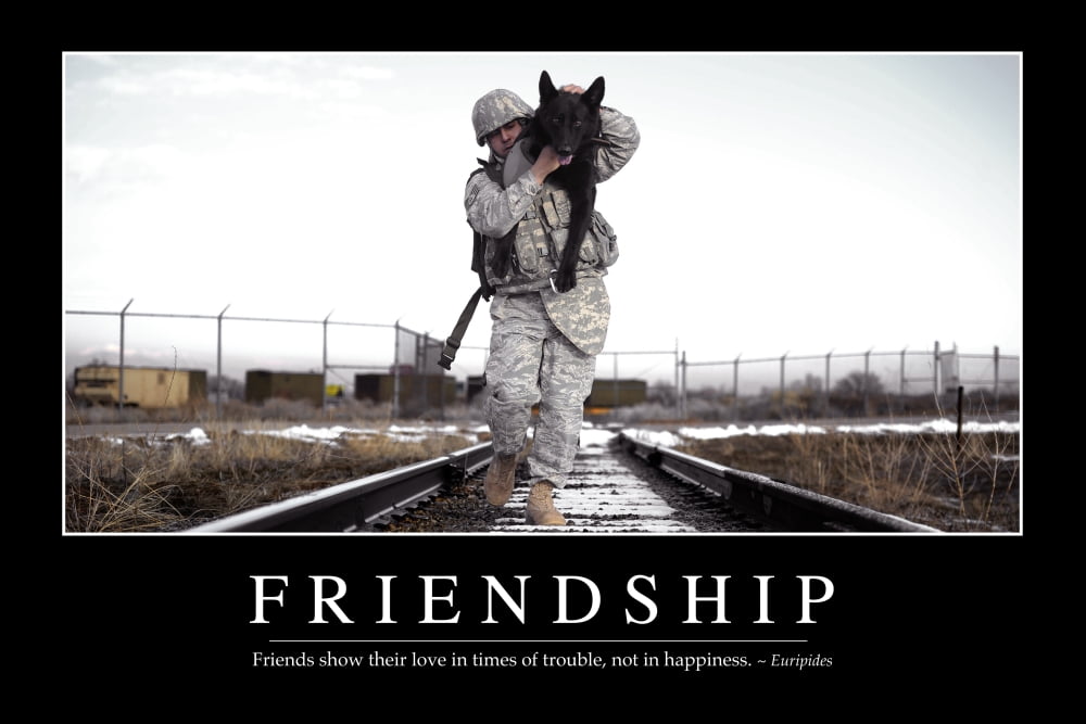 Friendship Inspirational Quote and Motivational Poster Canvas Art - Stocktrek Images (34 x 23)