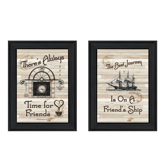 TrendyDecor4U Friendship Journey 2-Piece Vignette By Millwork Wall Art V422-405