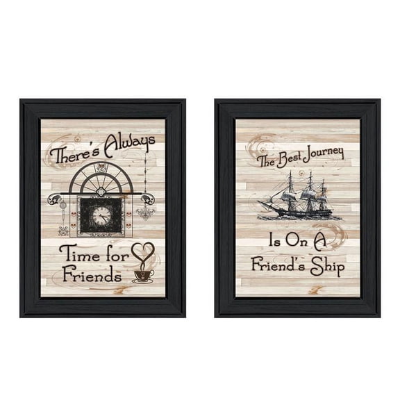 TrendyDecor4U Friendship Journey 2-Piece Vignette By Millwork Wall Art V422-405