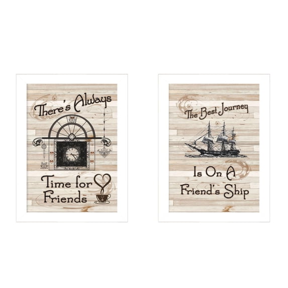 TrendyDecor4U Friendship Journey 2-Piece Vignette Wall Art V422-712W