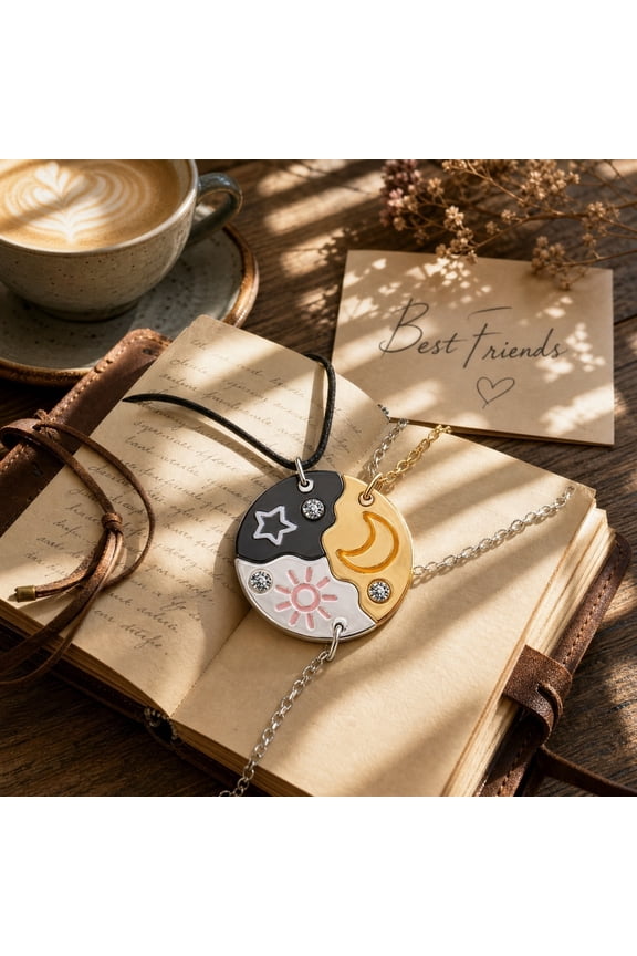 Friendship Keychain, Sun Moon Star Friendship Trio Puzzle Matching Keychains, Fine Crafted Trio Ornament, Practical Keepsake Gift For Close Companions And Family Members