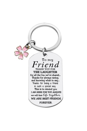 Friendship Keyring Rustproof Stainless Steel Key Chain Perfect Keepsakes Birthday Christmas Gift For Close Friend
