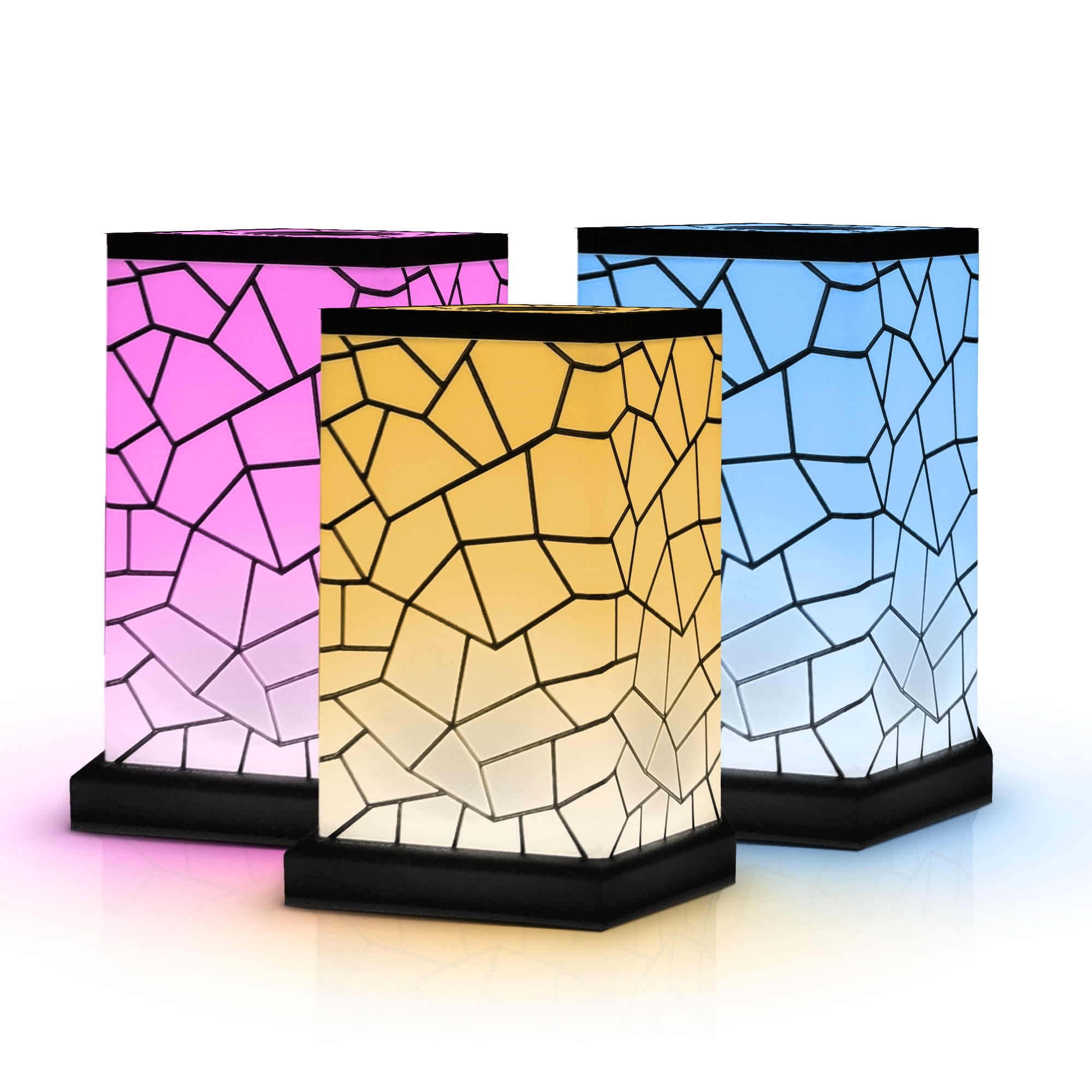 Friendship Lamp Classic Design - Best Friend Lamps Wi-Fi Touch Lamp LED Light for Long-Distance, Connection, Relationship, Friendship, Gift, Over 200 Colors, App Setup - Set Of 3