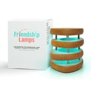 Friendship Lamp® Mid-Century Knotty Alder Wood Design Handmade in USA - Wi-Fi Touch Lamp LED Light for Long-Distance, Connection, Relationship, Friendship, Gift, Over 200 Colors - Set of 3