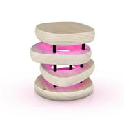 Friendship Lamp  Mid-Century Knotty Alder Wood Design Handmade in USA - Wi-Fi Touch Lamp LED Light for Long-Distance, Connection, Relationship, Gift, Over 200 Colors, App Setup -White/Black- Single