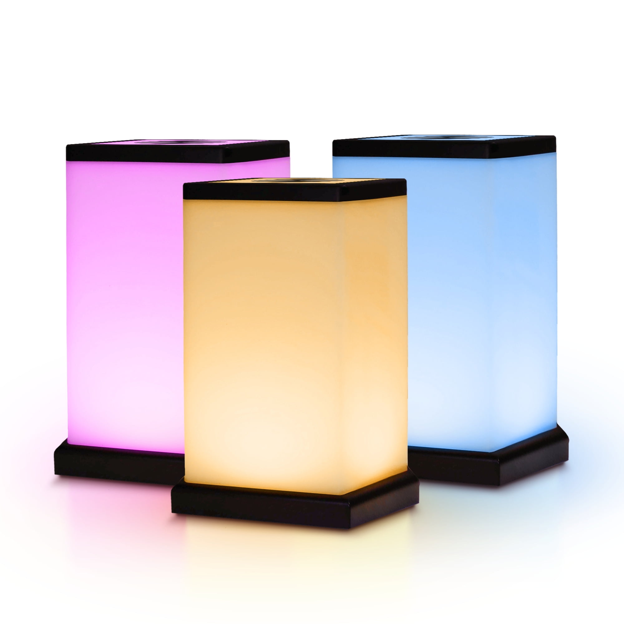 Friendship Lamp Modern Design - Best Friend Lamps Wi-Fi Touch Lamp LED Light for Long-Distance, Connection, Relationship, Friendship, Gift, Over 200 Colors, App Setup - Set Of 3