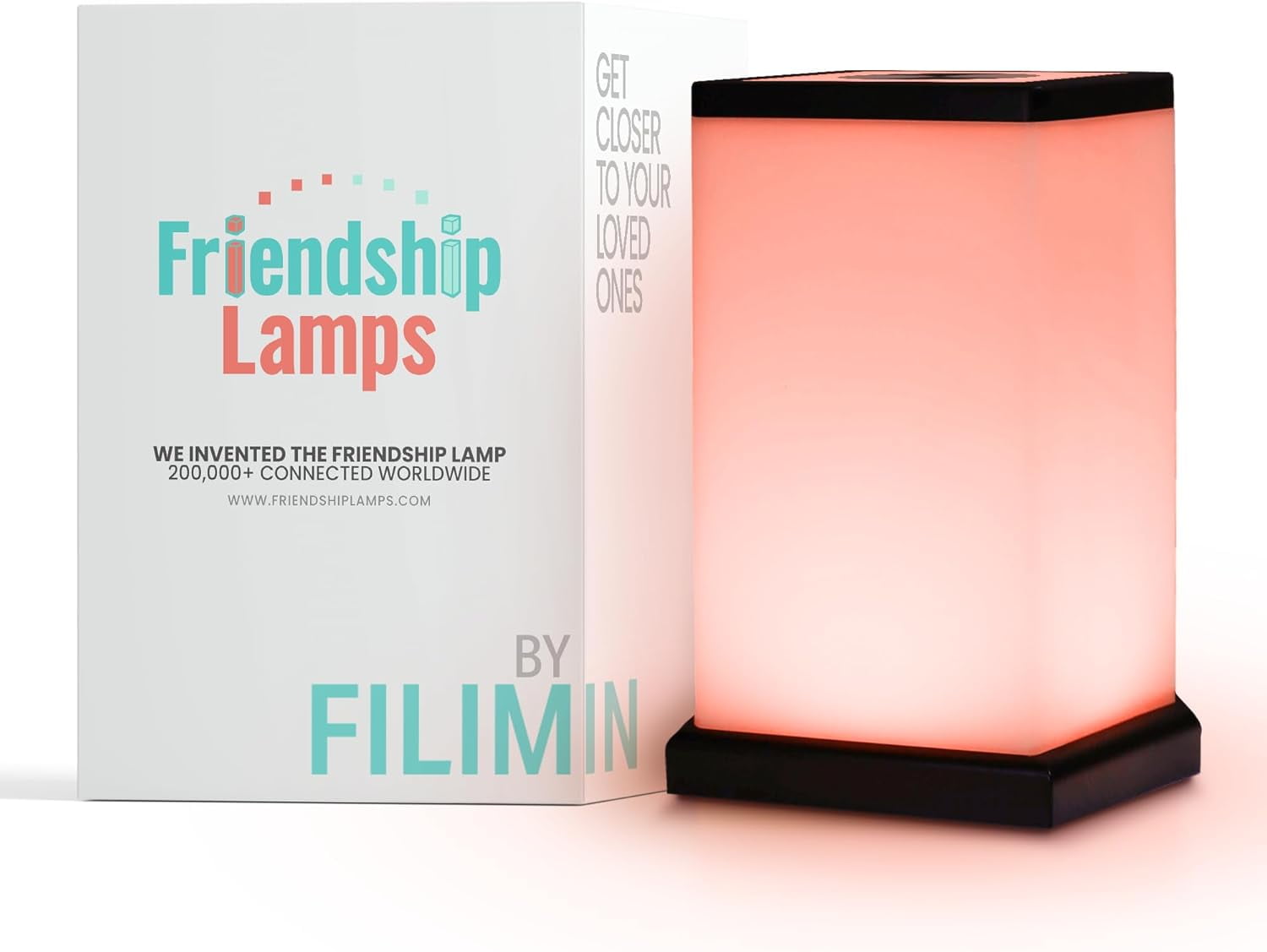 Friendship Lamps Modern Design - Best Friend Lamps Wi-Fi Touch Lamp LED Light for Long-Distance, Connection, Relationship, Friendship, Gift, Over 200 Colors, App Setup Single
