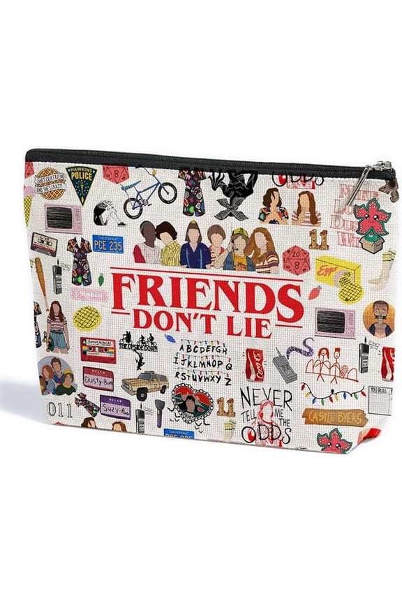 Friendship Makeup Bag,10.5" x 7" Cool Thing Merch Gifts Inspirational Quote Cosmetic Pouch Friend Merchandise Gifts for Women BFF Bestie Sister Travel Toiletry Organizer Christmas Birthday