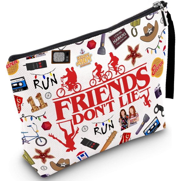 Friendship Makeup Bag Cool Thing Merch Gifts Inspirational Quote Cosmetic Pouch Friend Merchandise Gifts for Women BFF Bestie Sister Travel Toiletry Organizer Christmas Birthday Graduation Case