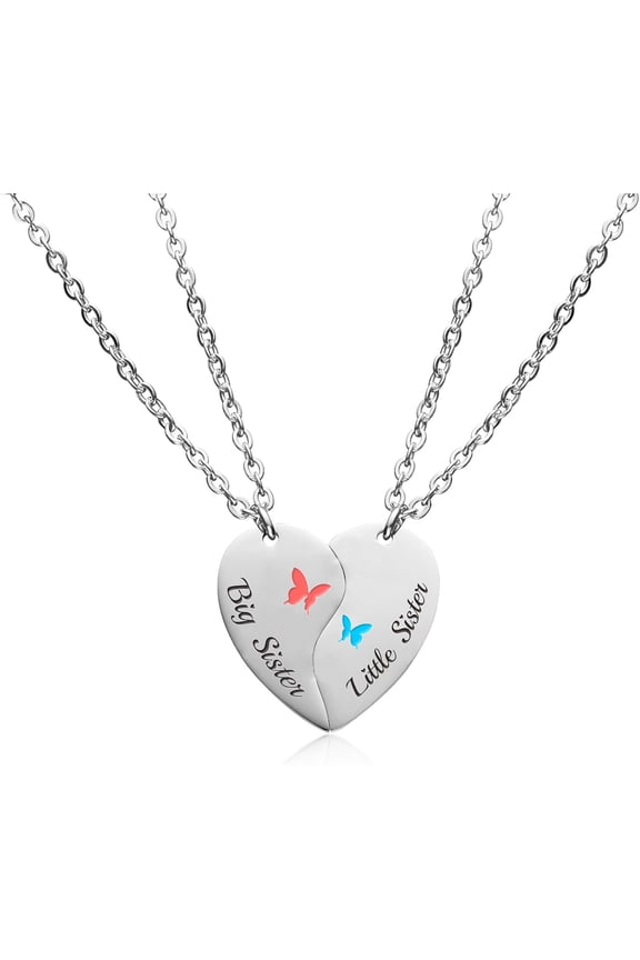 Friendship Necklace for 2,Couple Gifts for Him and Her Sets Heart Pendant Necklace for Teens Women Men Best Friend Necklace Set 2 BFF Charm Valentine's Day Birthday Anniversary for Lover Gifts[j6247]
