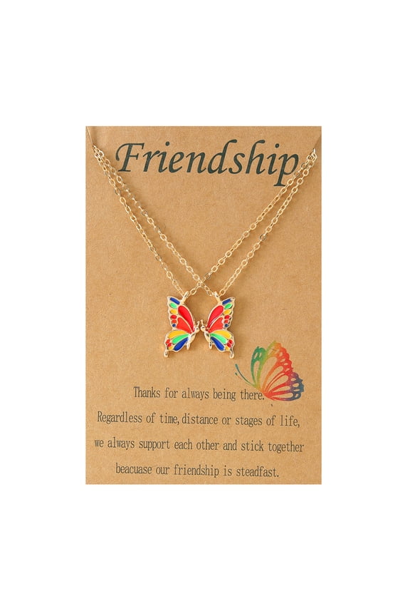 Friendship Necklace Best Friend BFF Long Distance Birthday Gift for Women