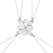 Friendship Necklace Magnetic Matching Four Leaf Clover Best Friend Necklace Gifts for Women Magnet BFF Necklace for 4