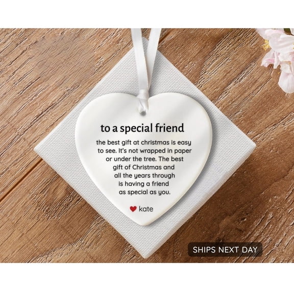Friendship Ornament, Christmas Gift For Friend, Neighbor Ornament, Holiday Keepsake