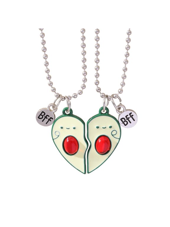 Friendship Pendant Jewelry Gift Friendship Avocado Heart Shape Clavicle Chain Necklaces for Bestie Lovely Jewelry