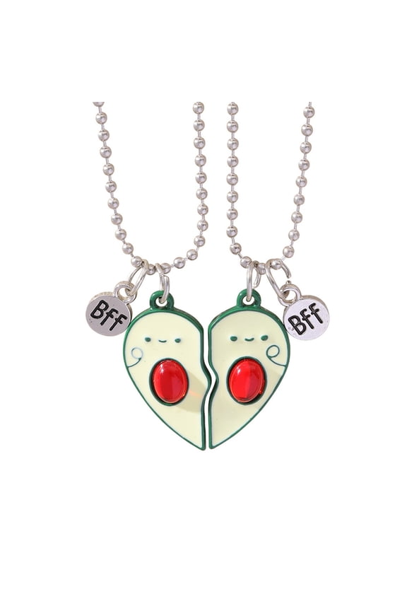 Friendship Pendant Jewelry Gift Friendship Avocado Heart Shape Clavicle Chain Necklaces for Bestie Lovely Jewelry