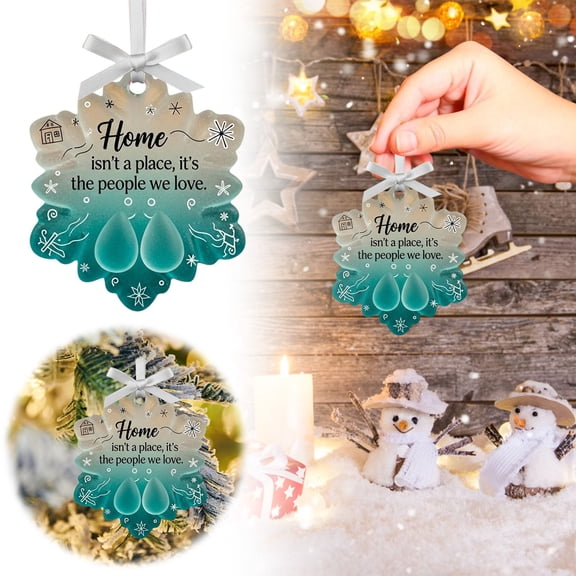 Friendship Pendants (2D Acrylic Pendants) Returned After Film Removal./ Sea Glass Christmas OrnamentsThese Ornaments Carry Meaningful Messages That Will Warm Hearts.