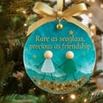 thumbnail image 1 of Friendship Sea Glass Christmas Ornaments – Handmade Holiday Decorations, Unique Friendship Gifts for Women, Festive Tree Hanging Decor, 1 of 6