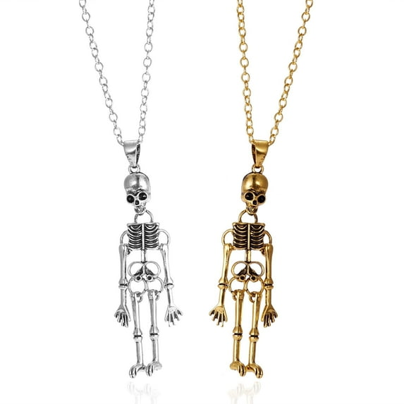 Friendship Skeleton Skull Necklaces Bff Jewlery Halloween Magnetic Necklace For Bestie Sister Couple Necklace For Men