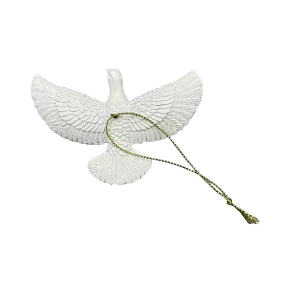 Friendship Turtle Doves Christmas Ornament, Xmas Tree Hanging Decor, Home Decoration For Family, Friends 4Pcs (white)