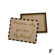 Friendship Wooden Hearts in The Box Reasons Why You are My Friend Personalized Wooden Box and Heart Tokens Set Unique Wooden Shaped Heart Gift for Friends Birthday Wedding Valentine DIY Supplies I5E7