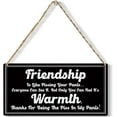 thumbnail image 1 of Friendship is Like Quote Wood Sign Rustic Friendship Wooden Hanging Plaque for Home Wall Art Decoration 10x5 Inch Present, 1 of 3