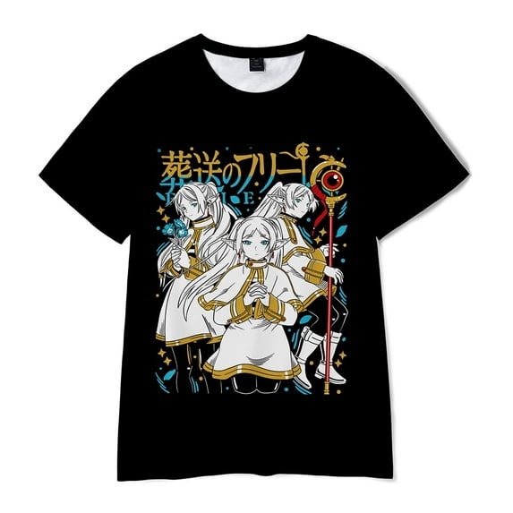 Frieren Anime 3D Print Merch T - Shirt - Unisex Harajuku - Style Short Sleeve Fashion Top