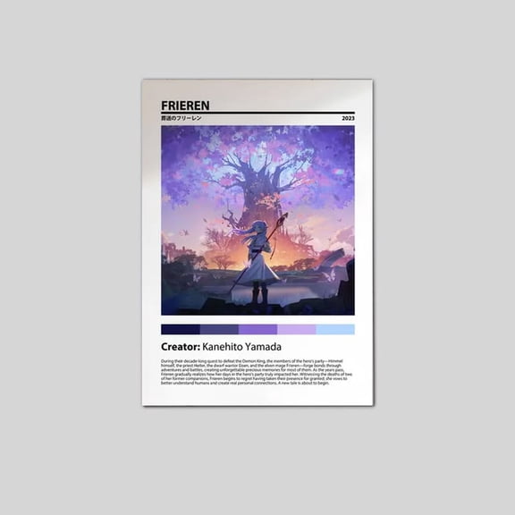 Frieren Anime Poster Aesthetic Room Decor Poster Size 24''x36'' Goldengate