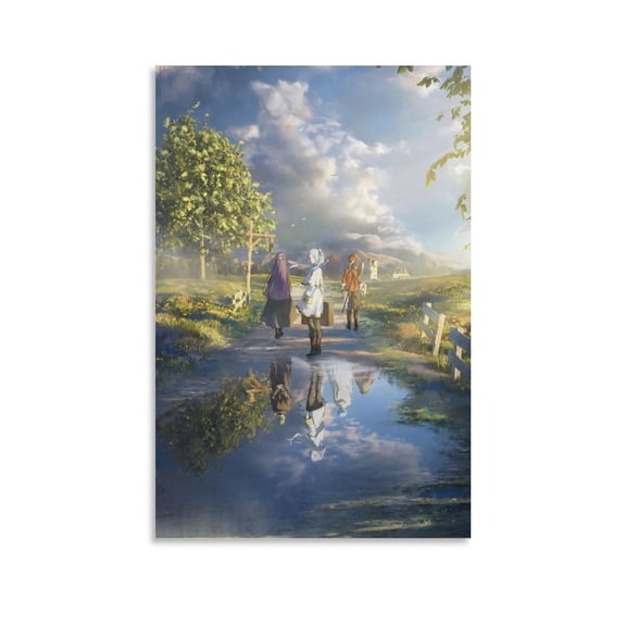 Frieren Beyond Journey's End Anime Poster Artworks Canvas Poster Room Aesthetic Wall Art Prints Home Modern Decor Gifts 12x18inch(30x45cm)