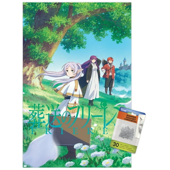 Frieren: Beyond Journey's End - Key Art Wall Poster with Push Pins, 14.725" x 22.375"