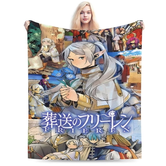 Frieren Beyond Journey’s End Throw Blanket Gifts for Adults Women Kids Home Bedroom Living Room Decor funny Light Throw Blankets 60"x50"
