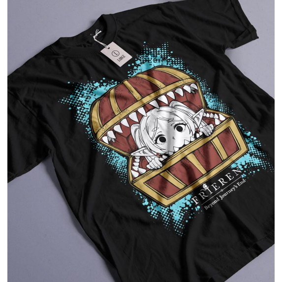 Frieren Beyond The Journey'S End Anime Manga T-Shirt, Frieren In Mimic Tee Sizes S-5Xl GooGate