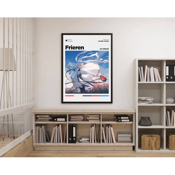 Frieren Minimalist Anime Movie Poster Wall Art Decor 16x24 UNFRAMED