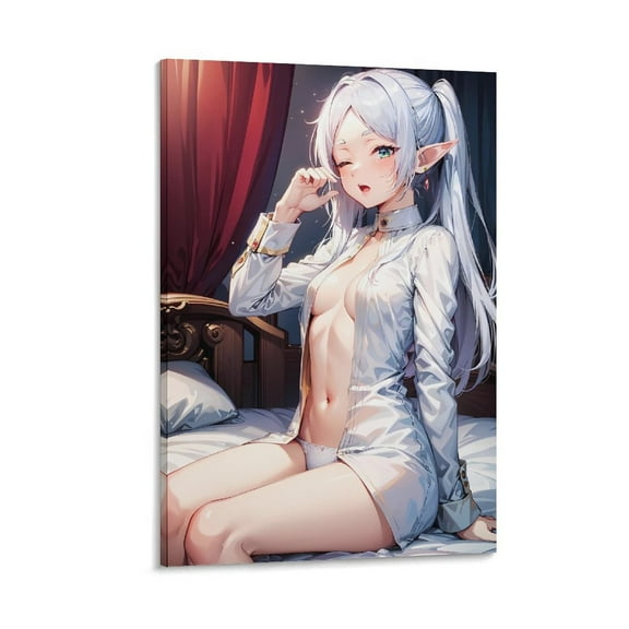 Frieren Sexy Comic Art Poster Picture Print Wall Art Poster Painting Canvas Posters Artworks Gift Room Aesthetic 24x36inch(60x90cm)