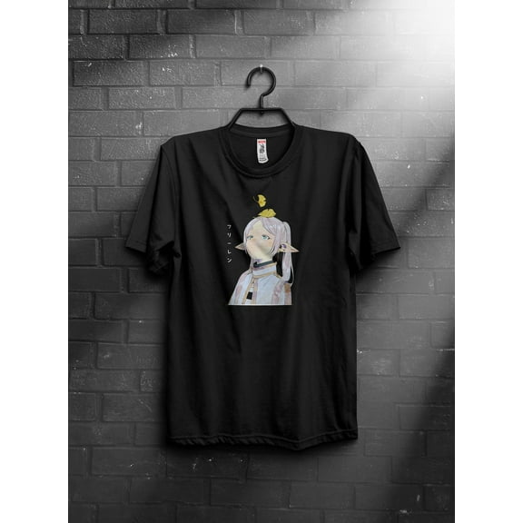 Frieren Unisex T-shirt, Sousou no Frieren Manga Anime Shirt,Ash Grey color,size S